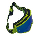 Ochelari unisex ski, snowboard, motociclism, ciclism, rama verde, lentila multicolora, O22GM